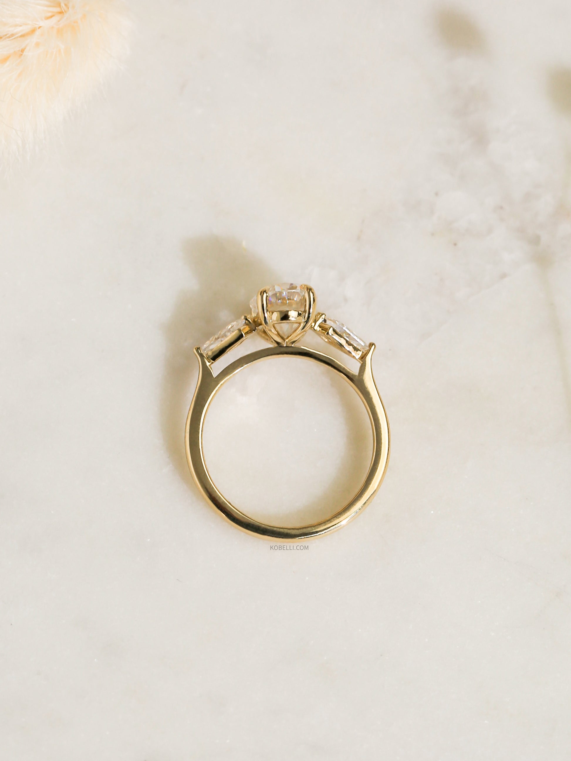 3.36 Carat Moissanite 3-Stone Kendra Ring