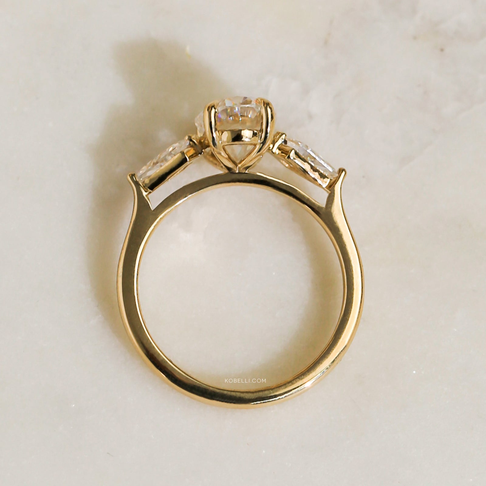3.36 Carat Moissanite 3-Stone Kendra Ring