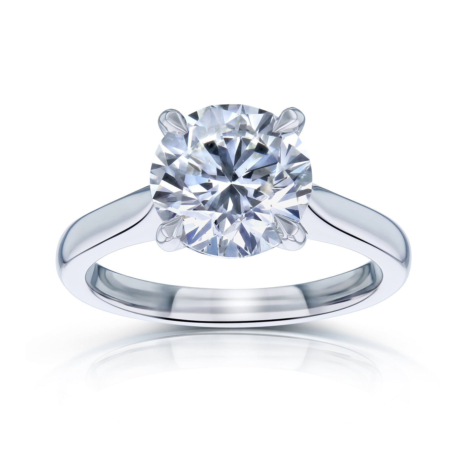 3 Carat Natural Diamond Solitaire Excellent Ring (GIA)