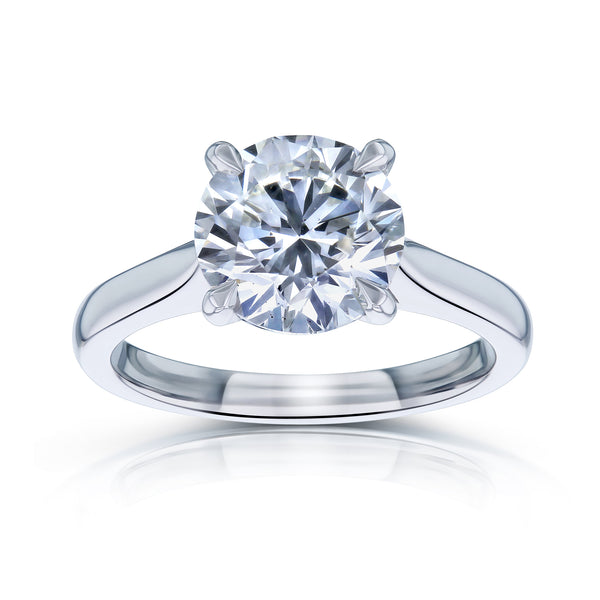 3 Carat Natural Diamond Solitaire Excellent Ring (GIA)