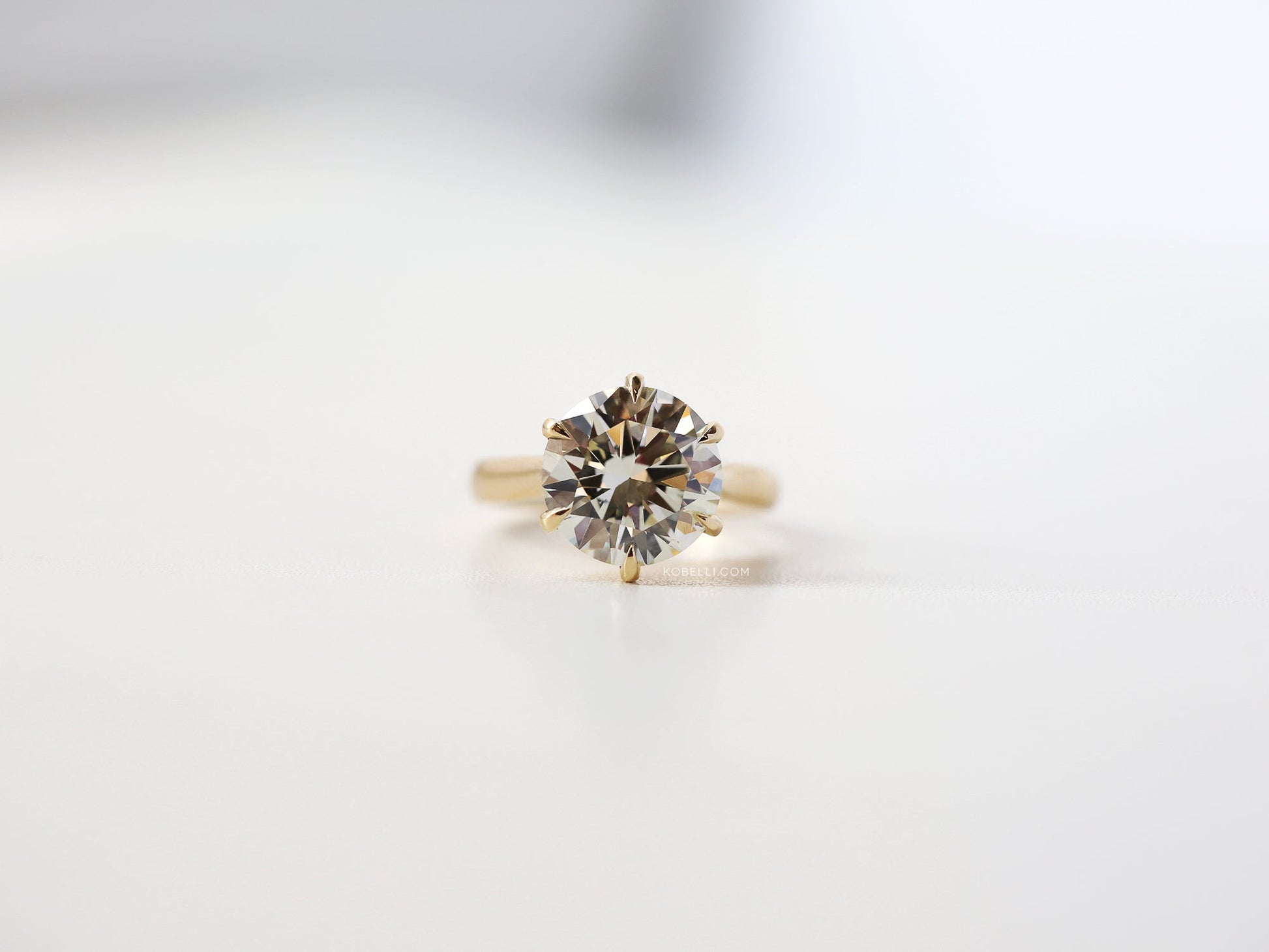 Kobelli GIA Certified Round Brilliant 5.55 Carat Diamond Ring