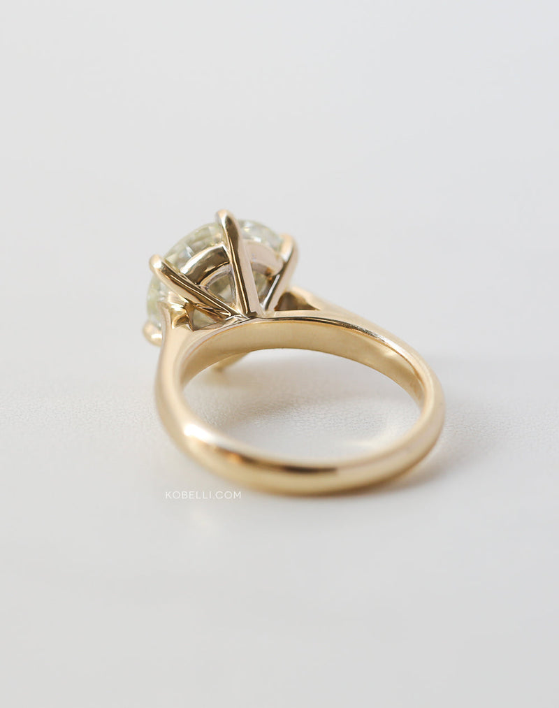 Kobelli GIA Certified Round Brilliant 5.55 Carat Diamond Ring