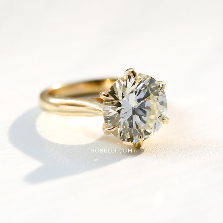 Kobelli GIA Certified Round Brilliant 5.55 Carat Diamond Ring