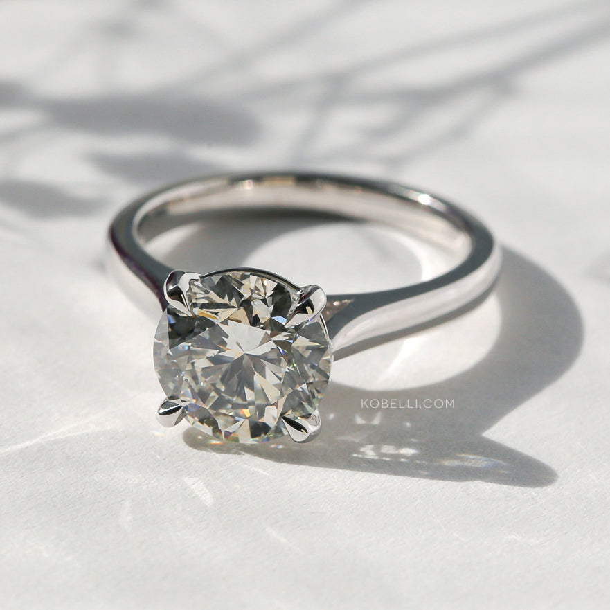 Kobelli GIA Certified Round Brilliant 3.00 Carat Diamond Ring