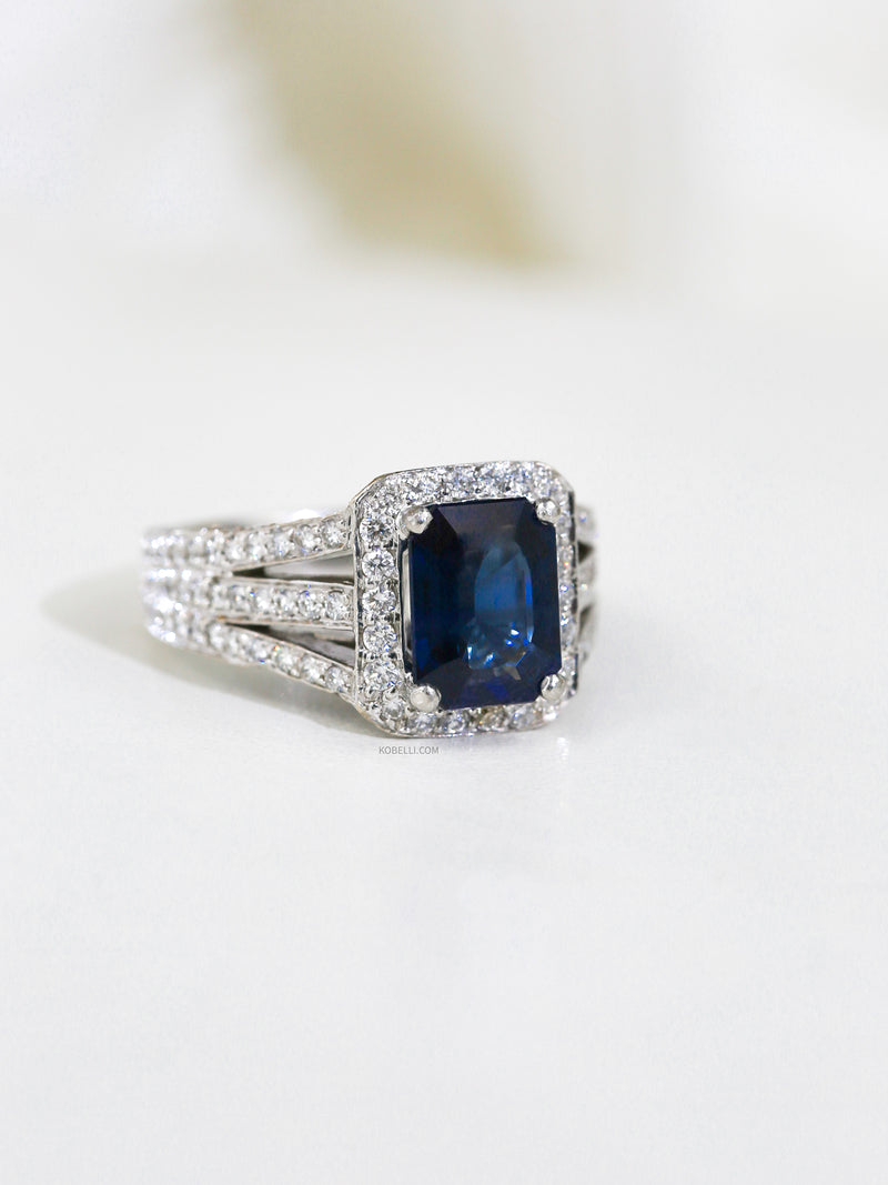 6.3 Carat Sapphire Neptune Ring