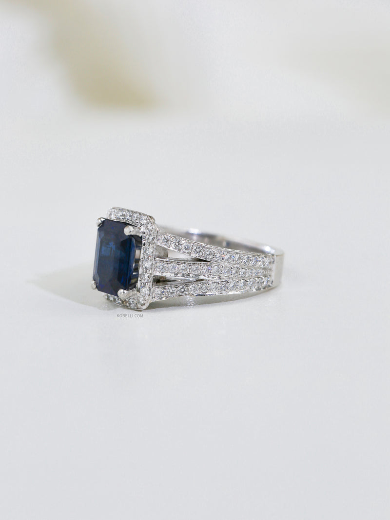 6.3 Carat Sapphire Neptune Ring