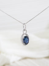 8.4 Carat Natural Diamond Sapphire Neptune Necklace