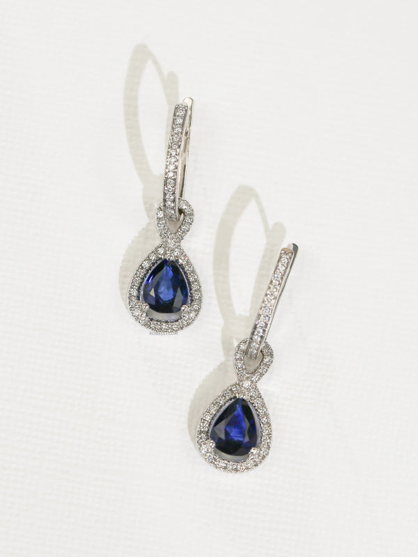 3.46 Carat Sapphire Neptune Earrings