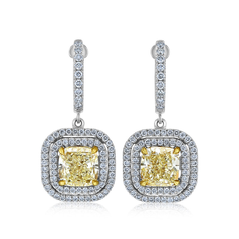 6.21 Carat Yellow Diamond Liora Dangles