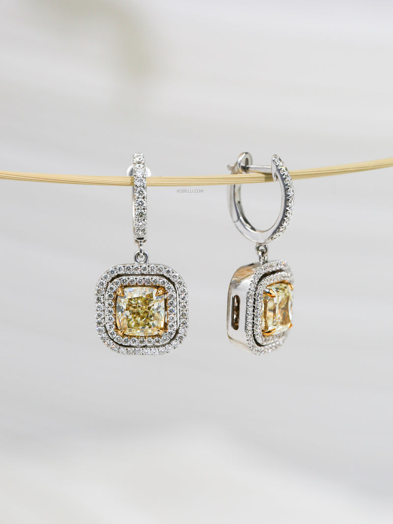 6.21 Carat Yellow Diamond Liora Dangles