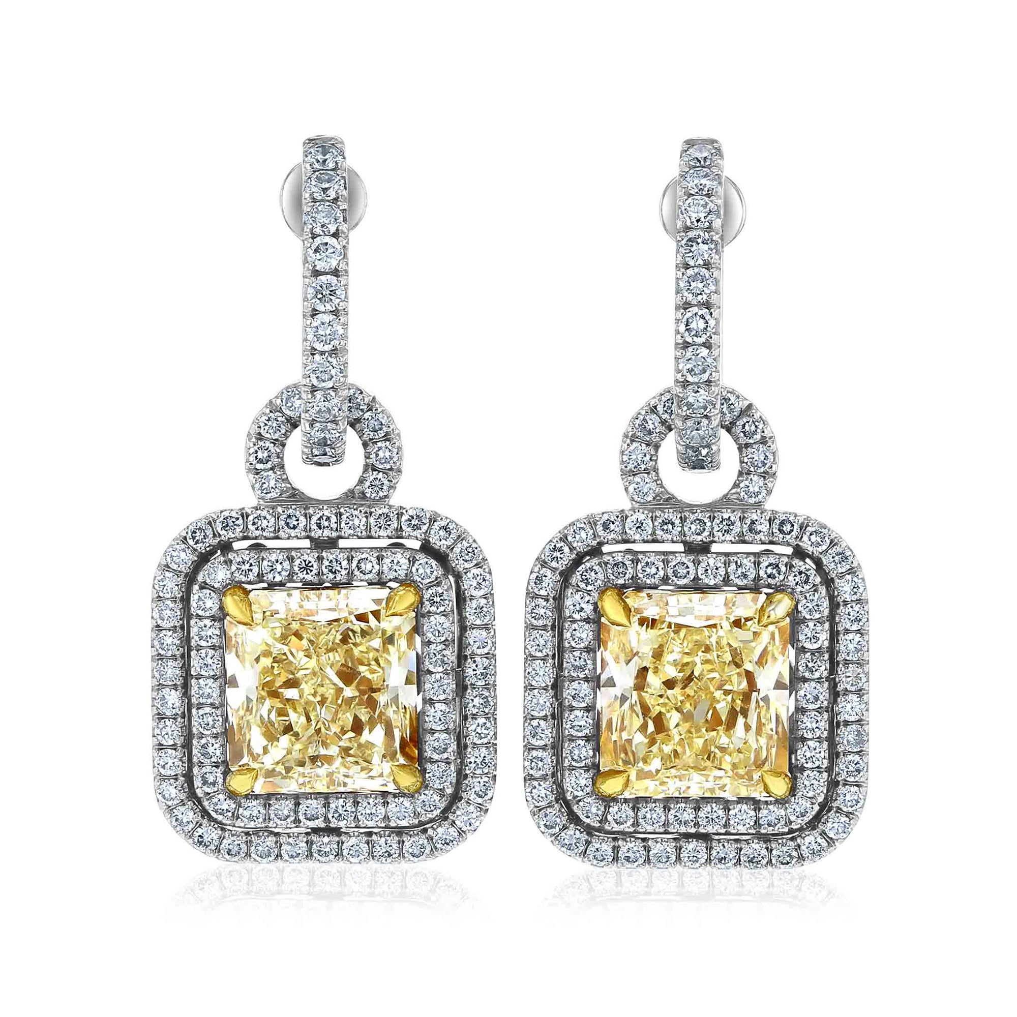 Fancy Yellow Diamond Meira Dangle Earrings