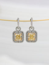 8.27 Carat Yellow Diamond Meira Dangles