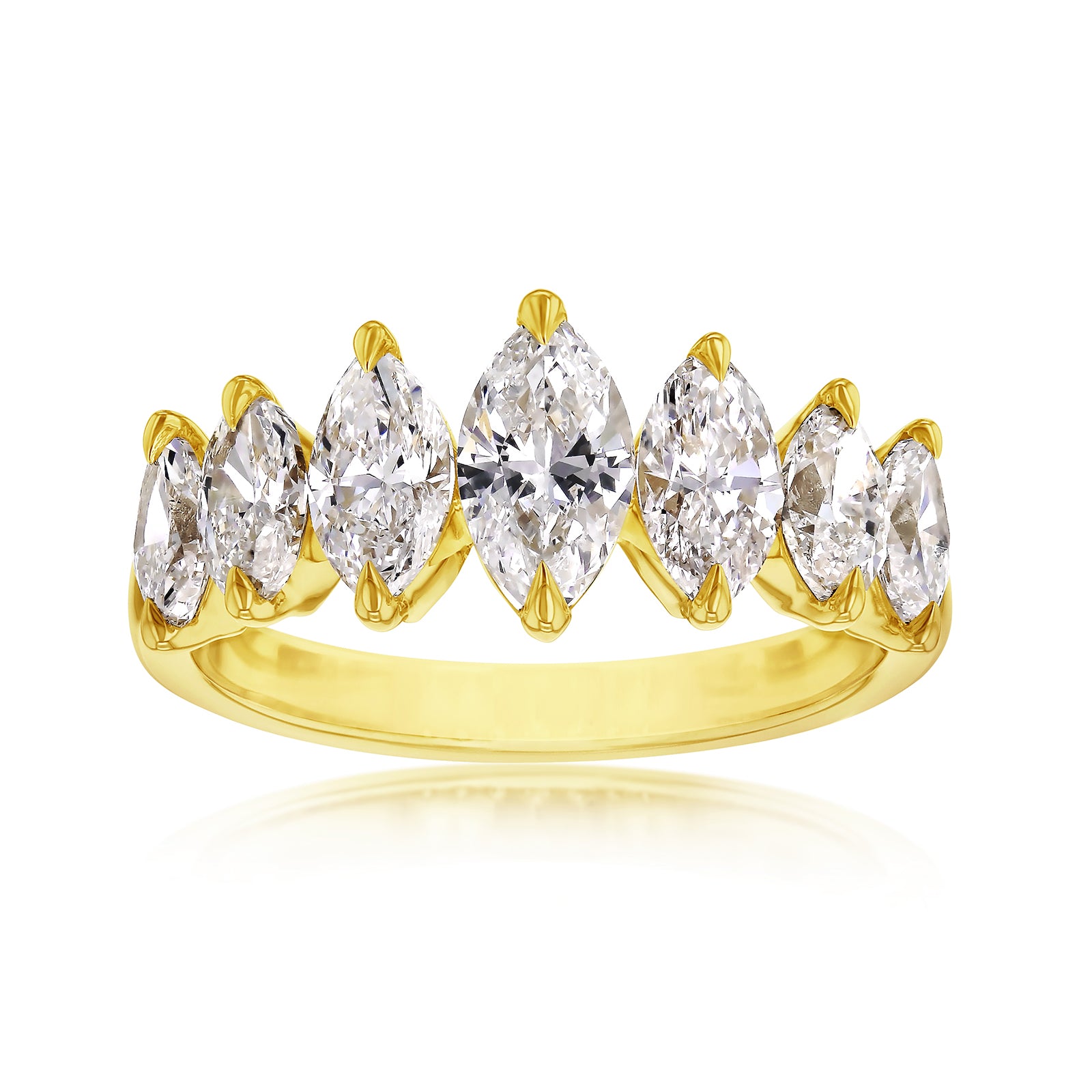 Kobelli 2.57 Carat Natural Diamond 7-Stone Morrigan Ring