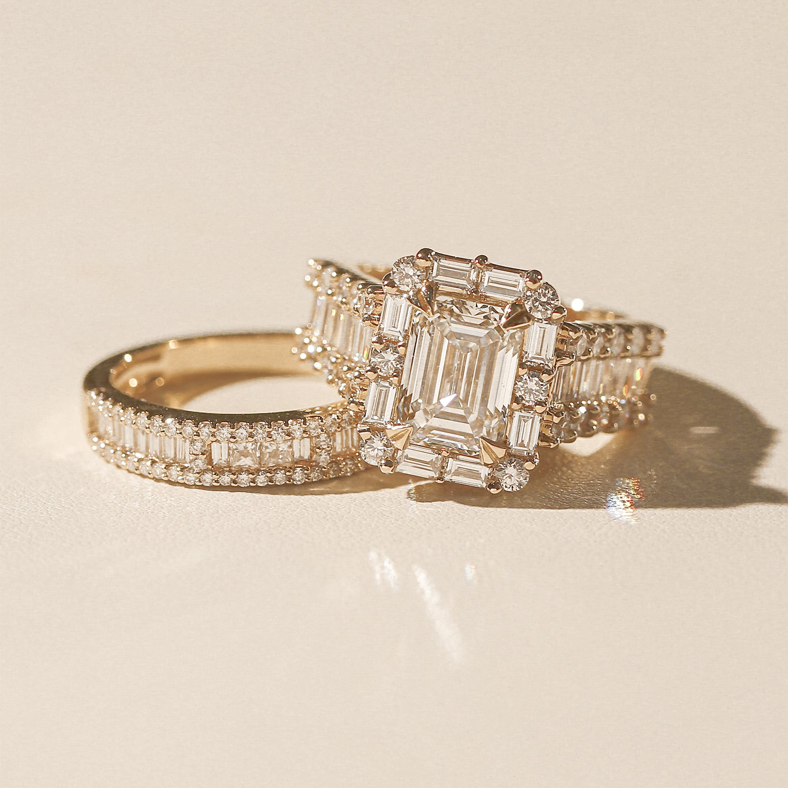 6 Carat Lab Grown Diamond Box Cluster Diva Bridal Set