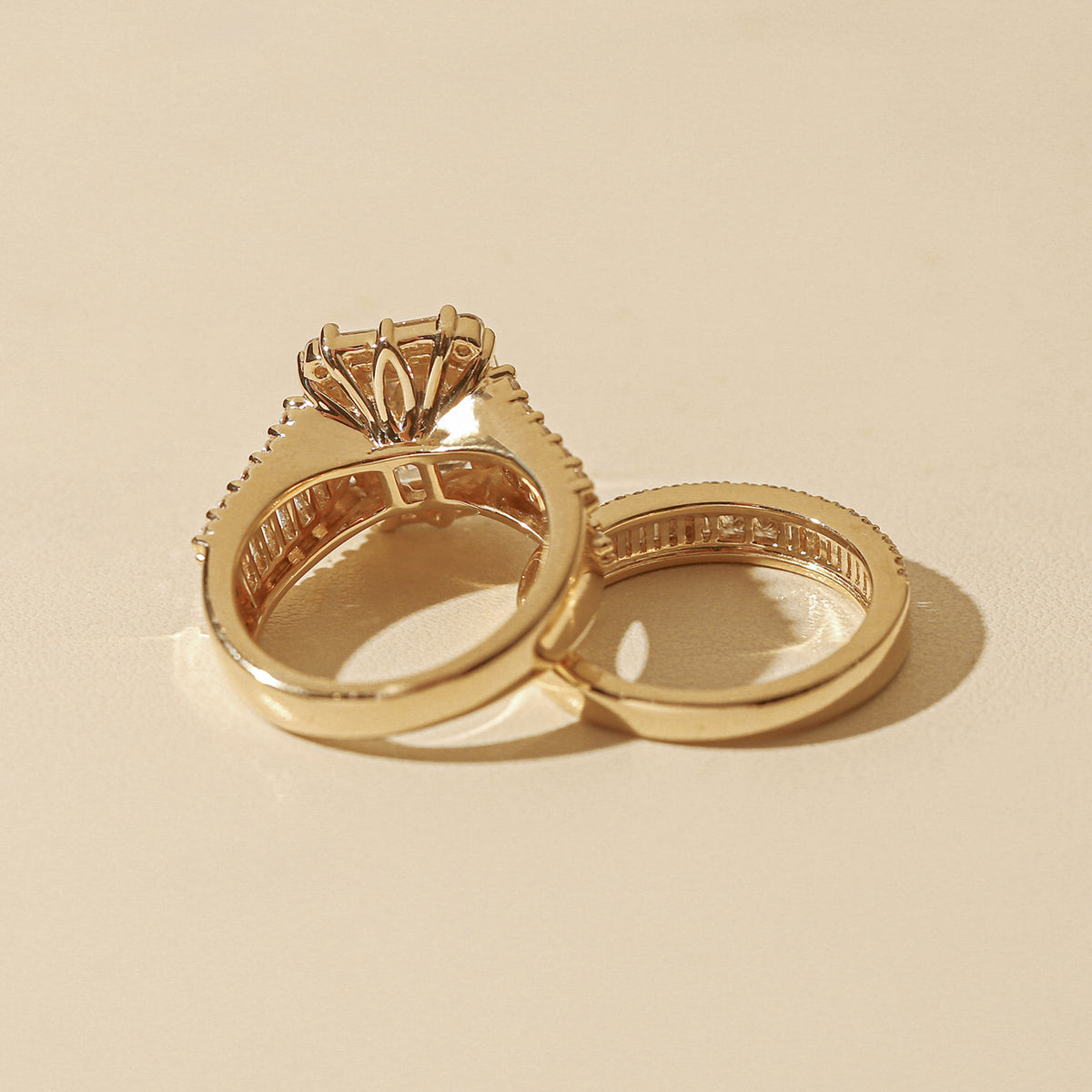 6 Carat Lab Grown Diamond Box Cluster Diva Bridal Set