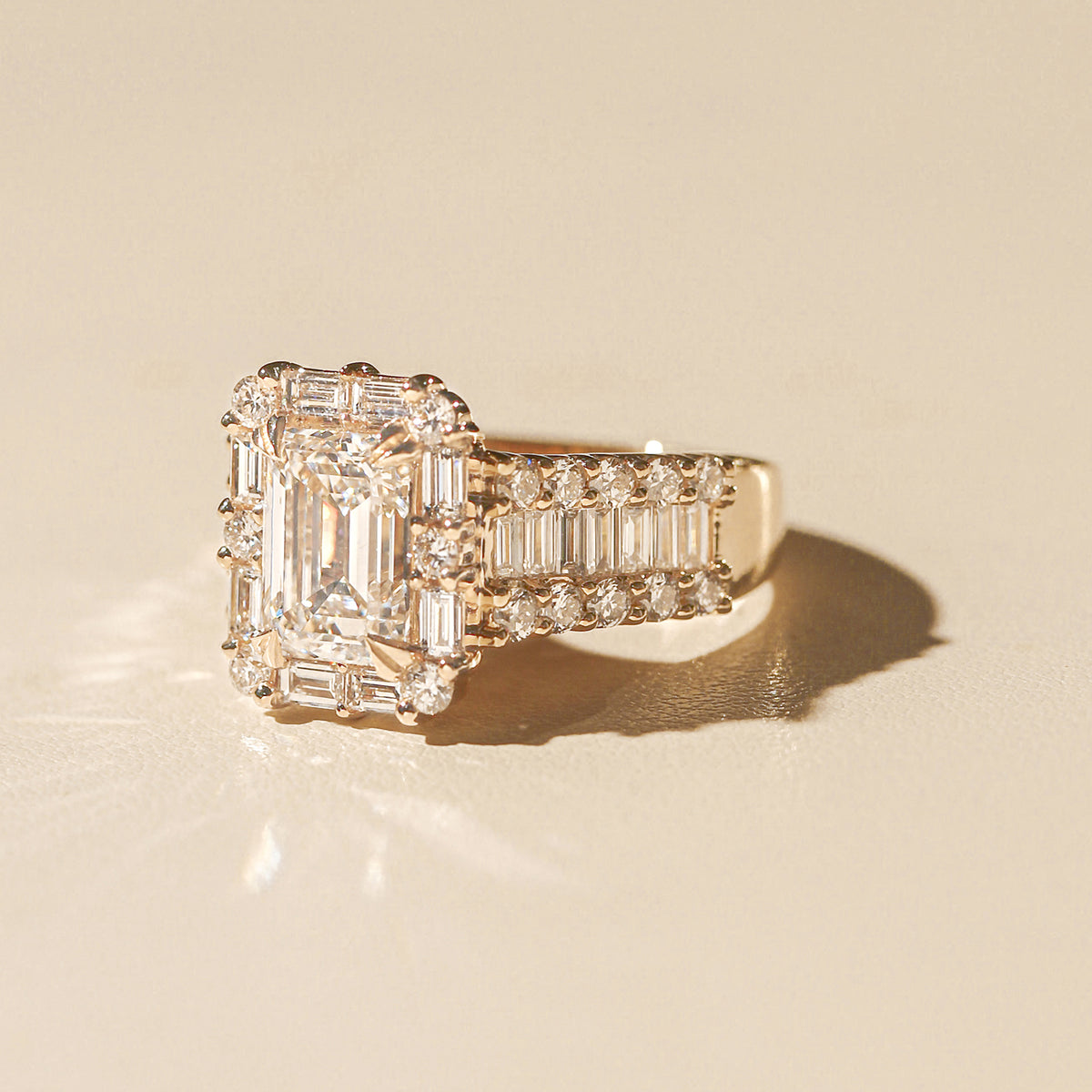 6 Carat Lab Grown Diamond Box Cluster Diva Bridal Set