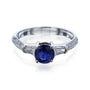 Kobelli 1.24 Carat TGW Sapphire & Diamond Engagement Ring