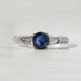 Kobelli 1.24 Carat TGW Sapphire & Diamond Engagement Ring