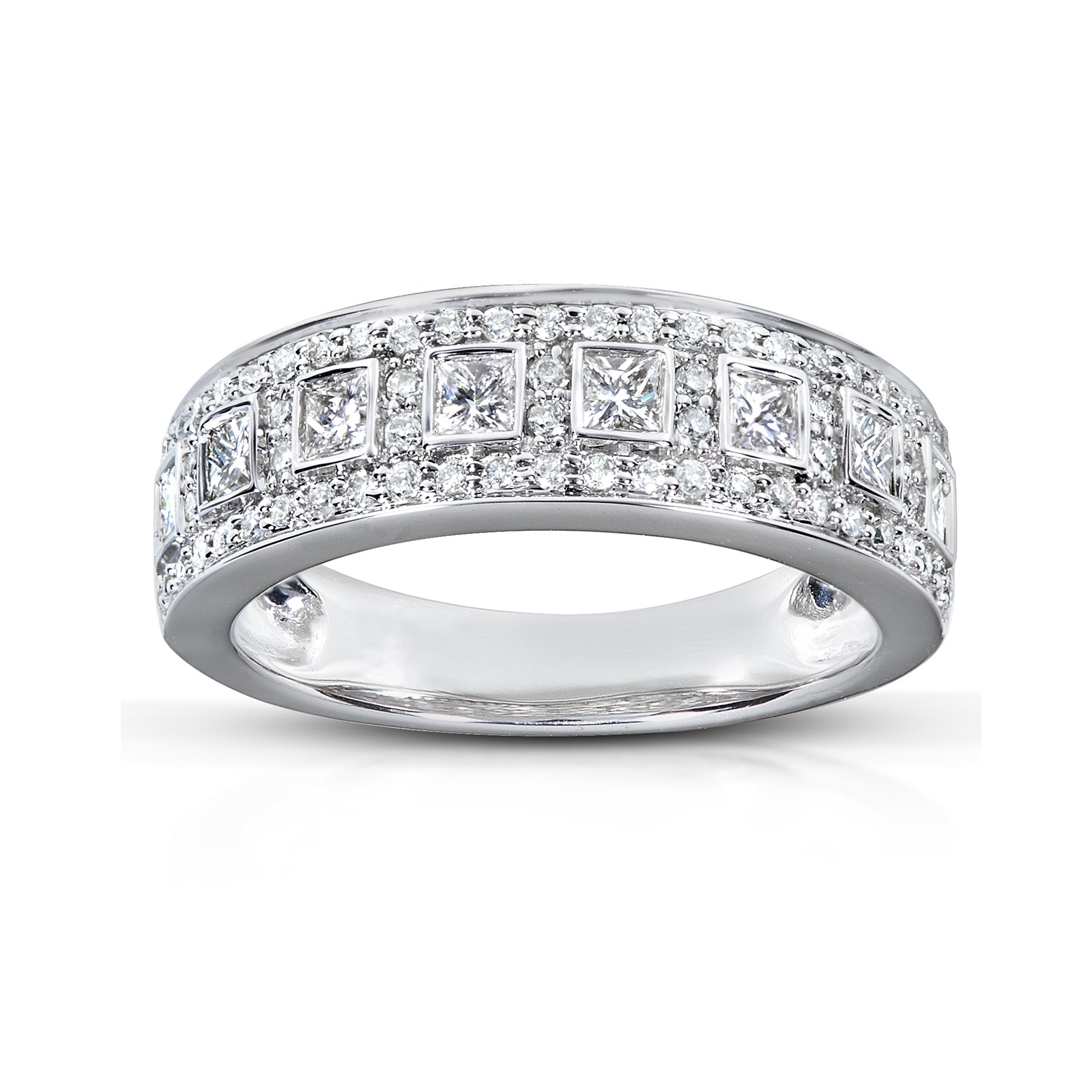 diamond wedding or anniversary ring in white gold