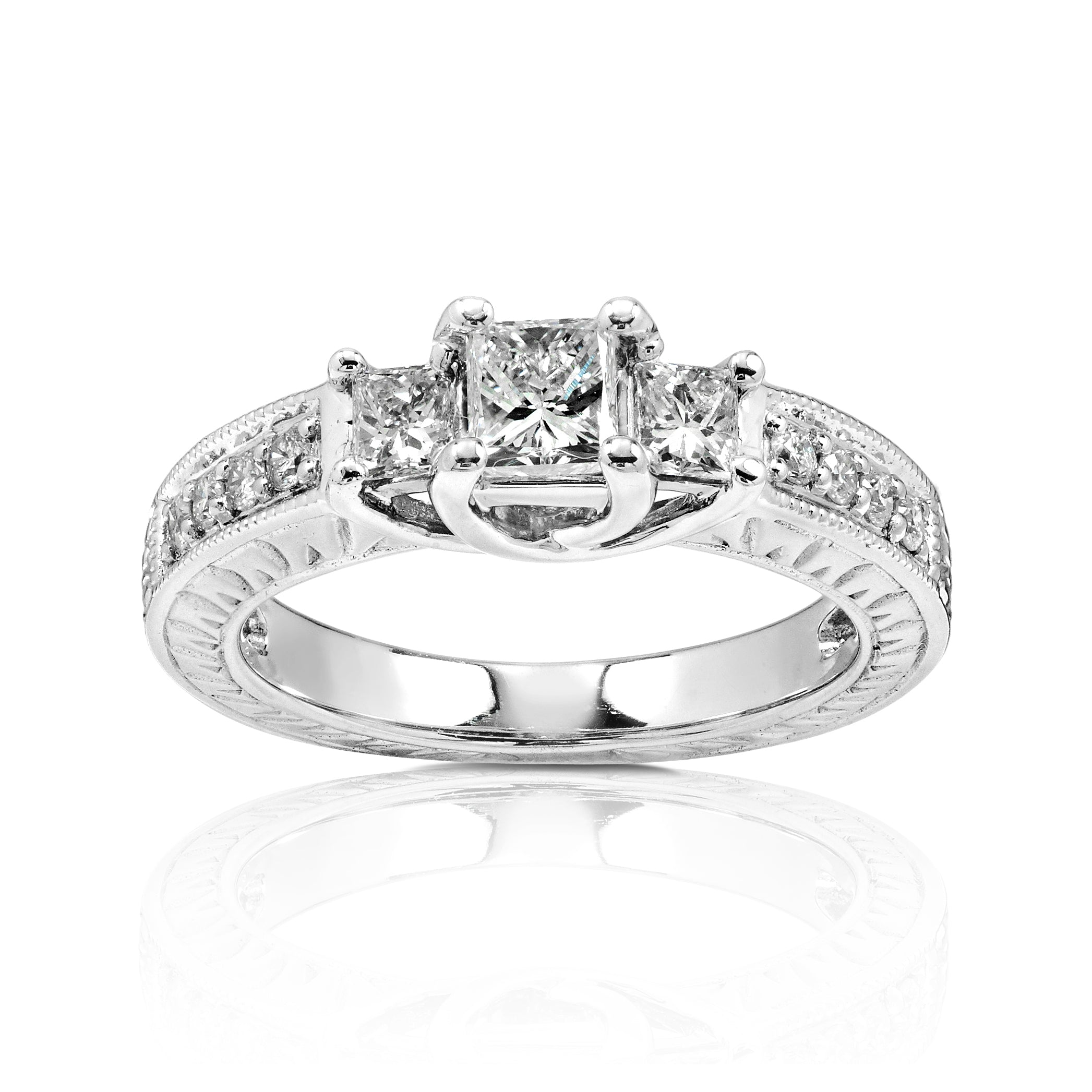 1.35 Carat Natural Diamond Josephine Ring