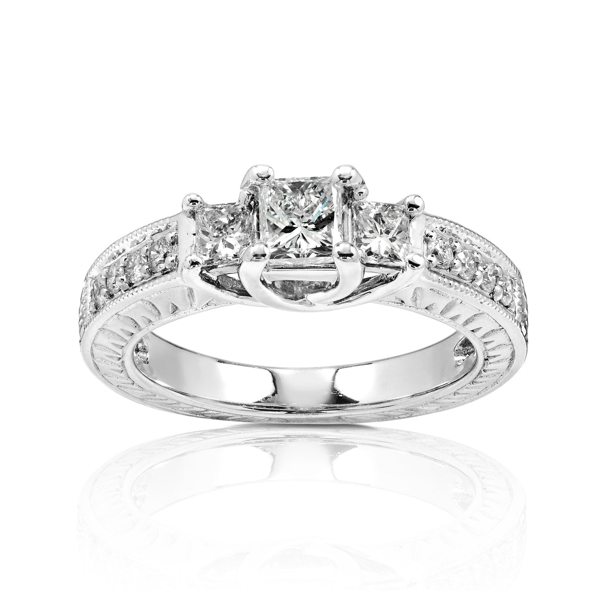1.35 Carat Natural Diamond Josephine Ring
