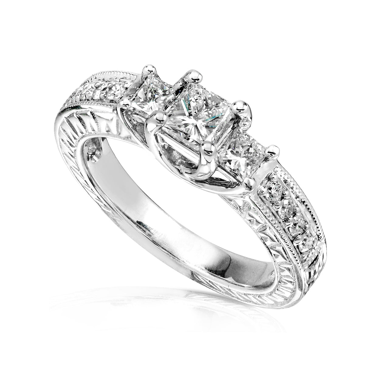 1.35 Carat Natural Diamond Josephine Ring