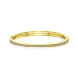 Lab Grown Diamond Bangle - Narrow diamonds on one side