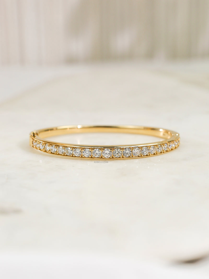 4ct Justine Half-Half Bangle