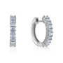 Baguette Cut Diamond Hoops