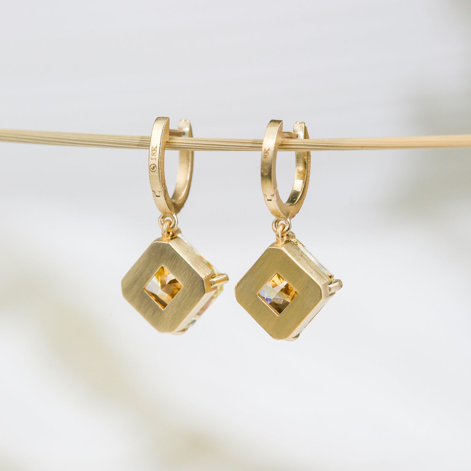 Fancy Yellow Kite Earrings