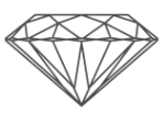 Simple line drawing of a diamond