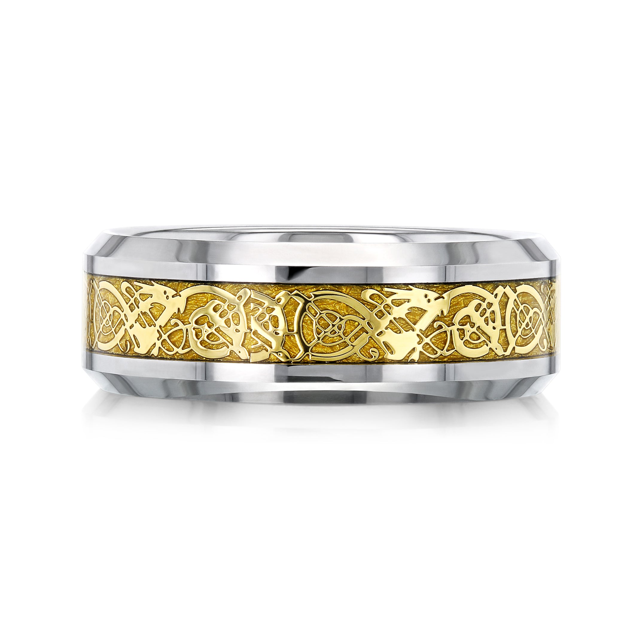 8mm Celtic Gold-Aureate Dragon Ring