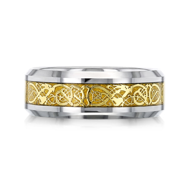 8mm Celtic Gold-Aureate Dragon Ring