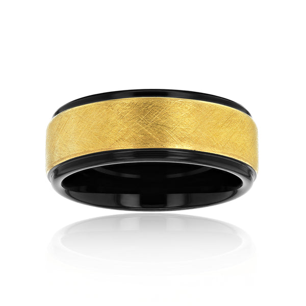 8mm Matte Gold Chester Ring