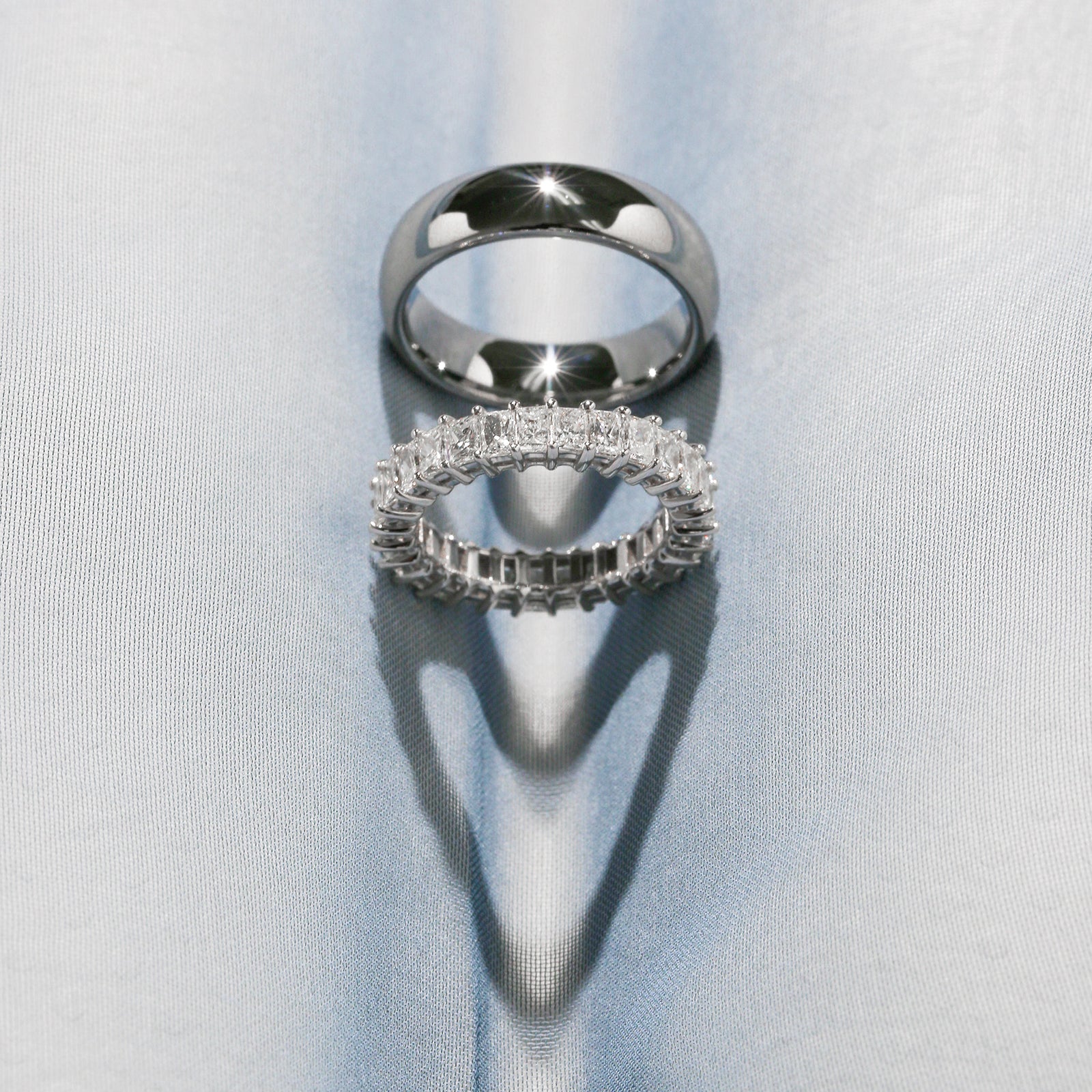 2.84 Carat Natural Diamond Eternity Felicity Ring - Size 5.25 Only