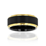 8mm Matte Gold Edge Gordon Ring