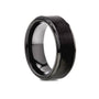 8mm Textured Black Ring