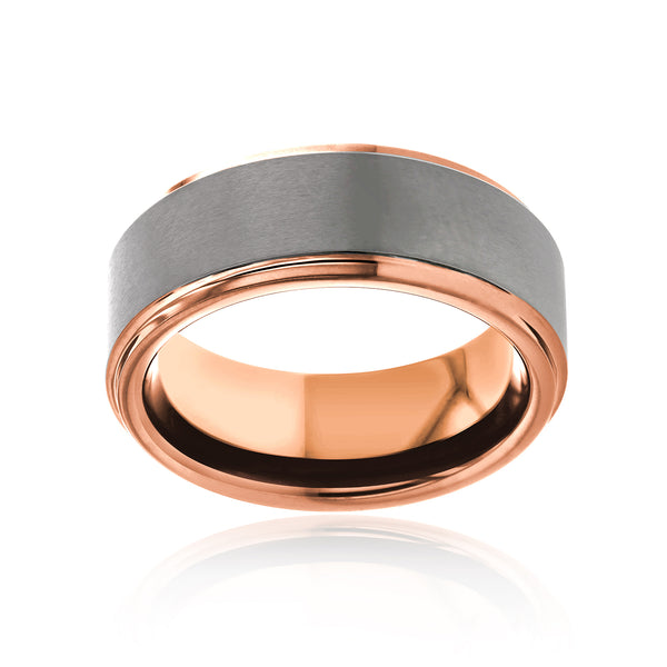 8mm Textured Glossy Sleeve Kyle Ring