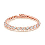 8+ Carat Diamond Collet Tennis Hira Bracelet - rose gold option