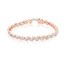 8+ Carat Diamond Collet Tennis Hira Bracelet - rosegold option