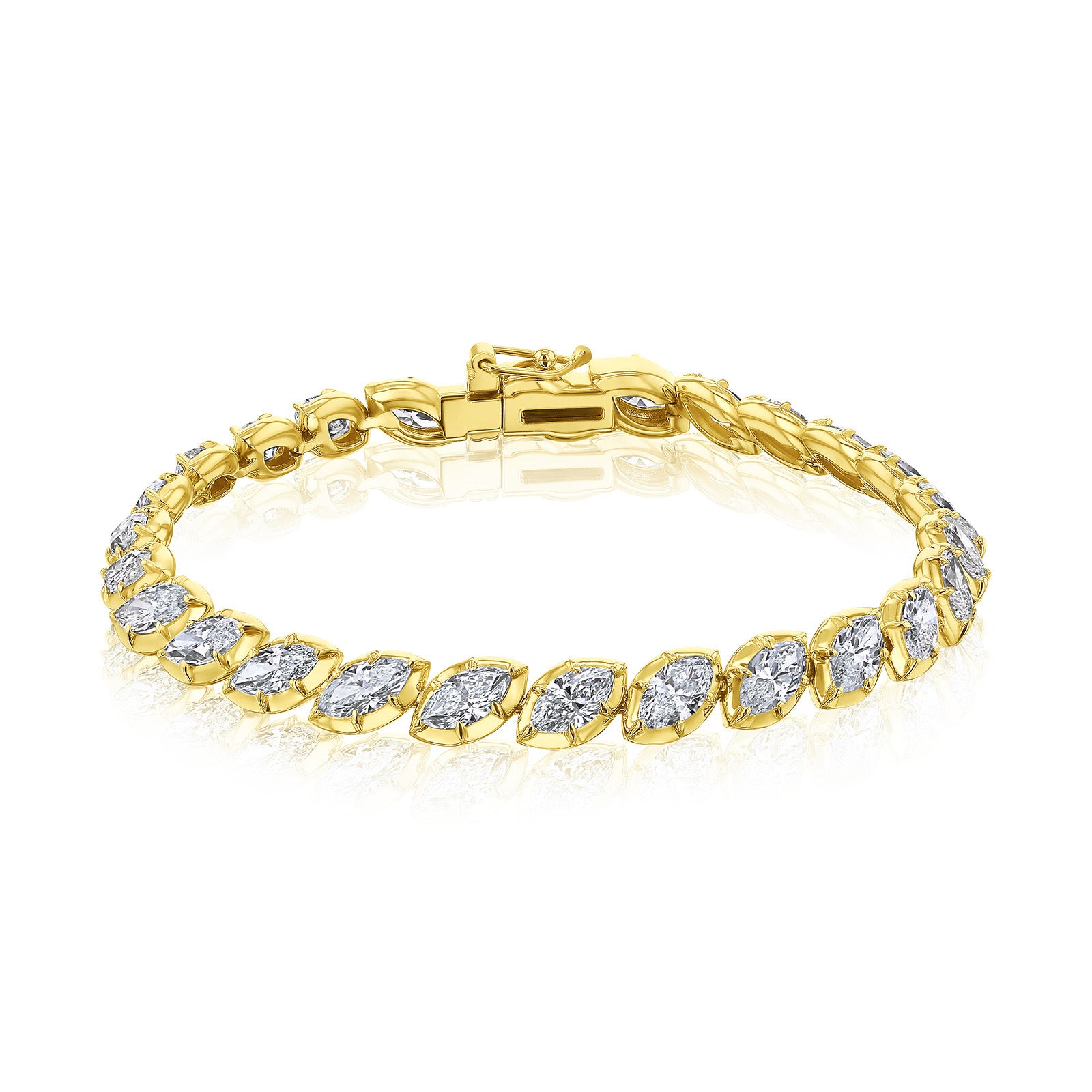 8+ Carat Diamond Collet Tennis Hira Bracelet