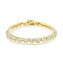8+ Carat Diamond Collet Tennis Hira Bracelet - yellow gold option