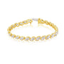 8+ Carat Diamond Collet Tennis Hira Bracelet - yellow gold option