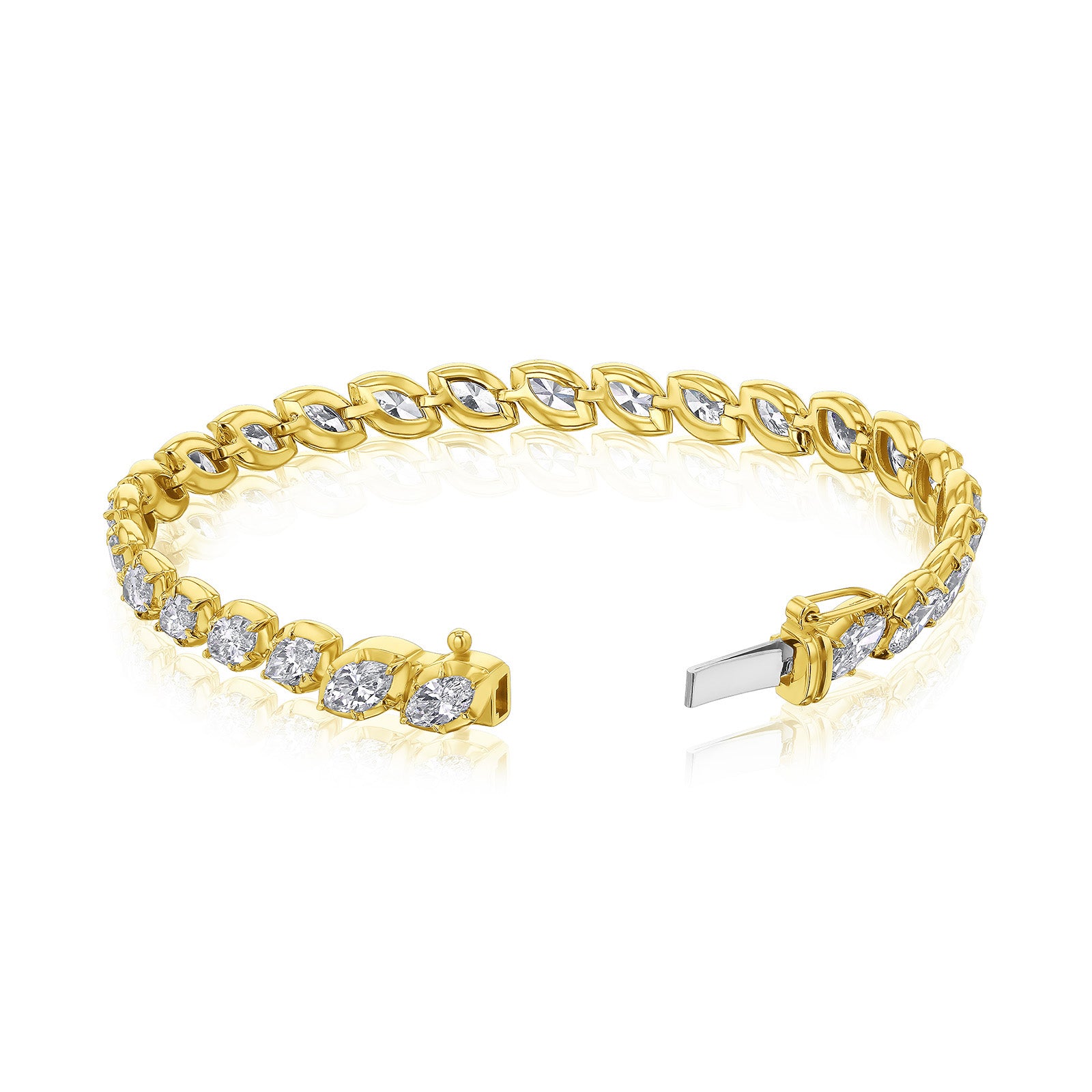 8+ Carat Diamond Collet Tennis Hira Bracelet