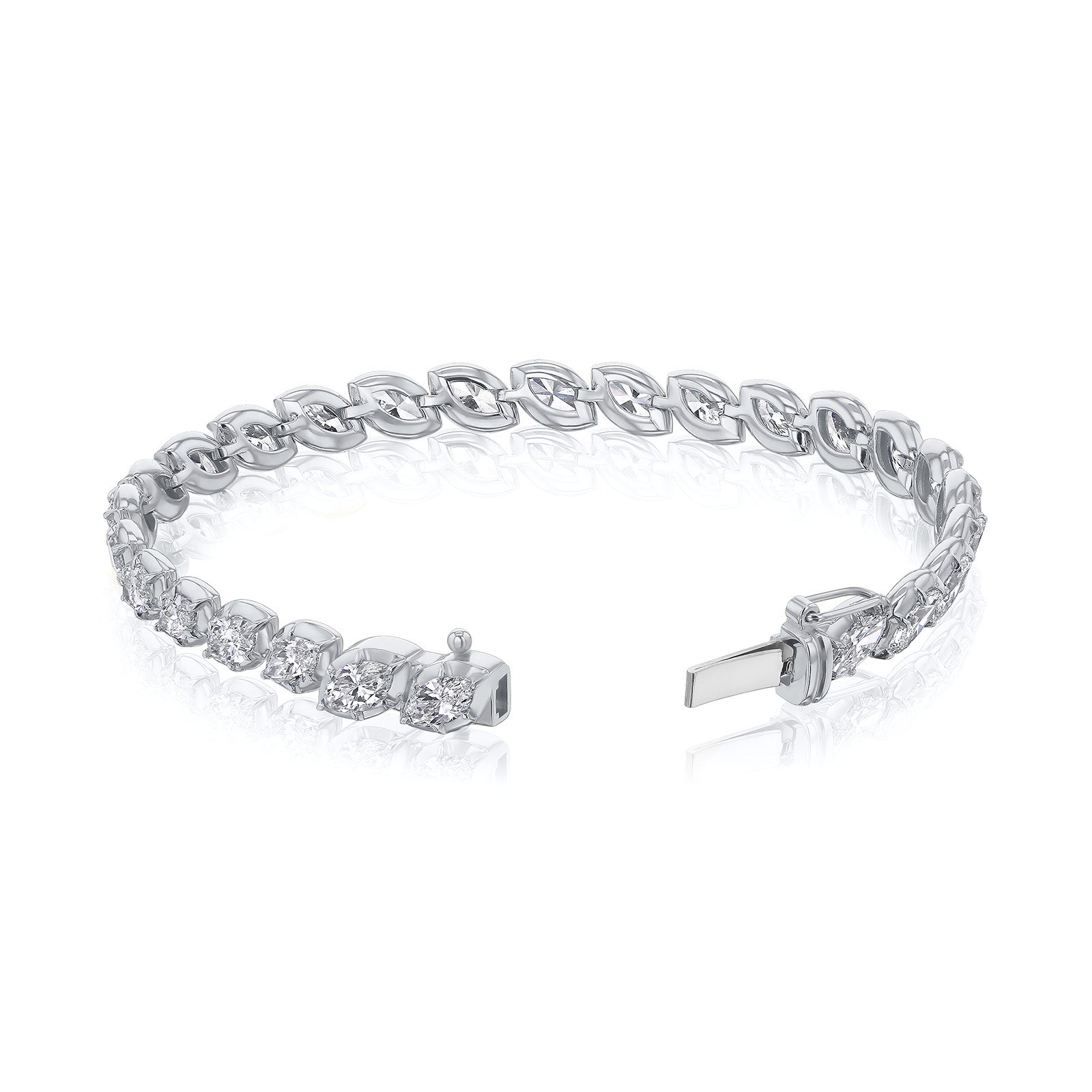 8+ Carat Diamond Collet Tennis Hira Bracelet