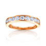 Round Lab-Grown Diamond Channel Set Wedding Band in 14k Rose Gold