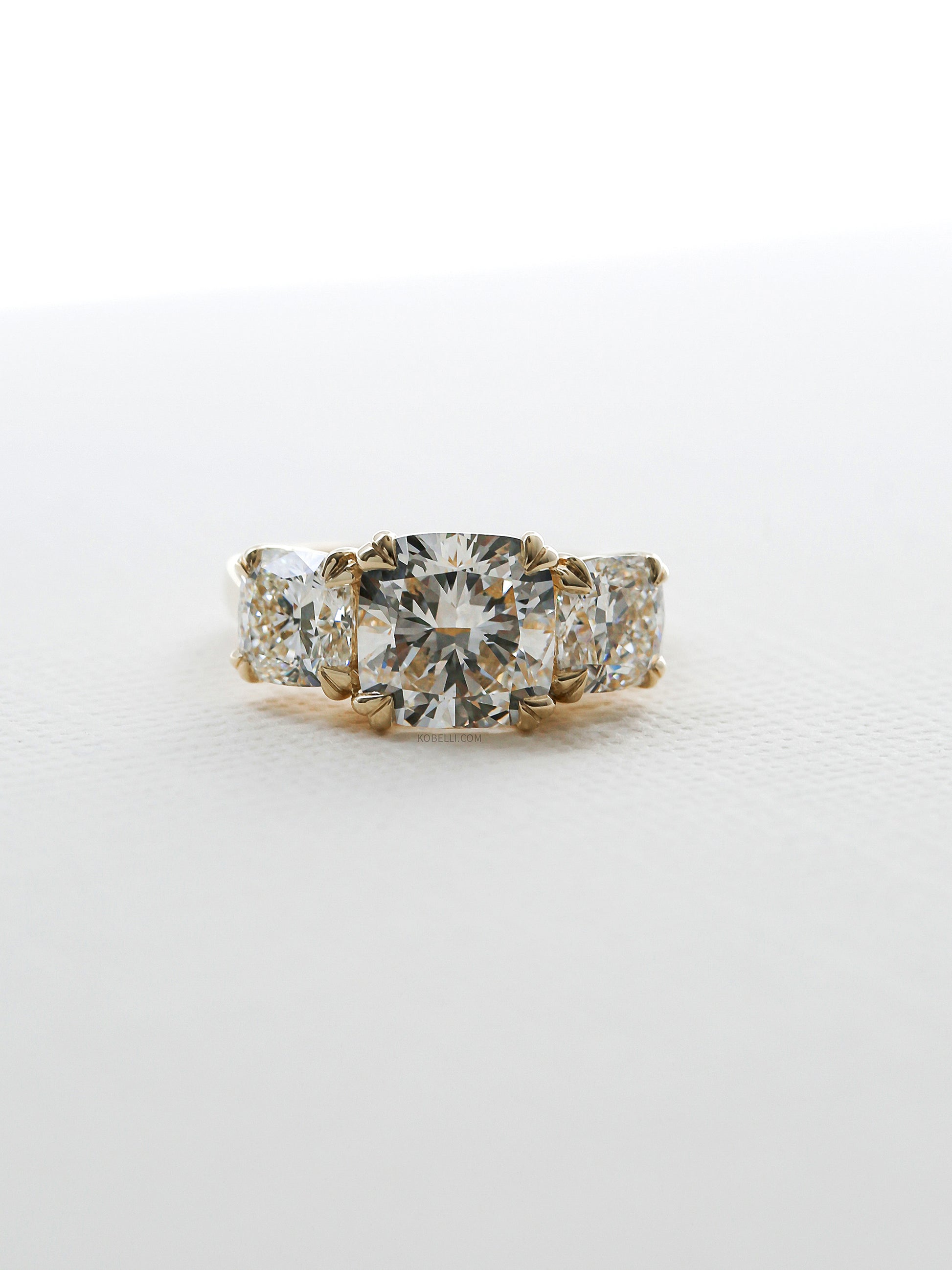 Three Cushion Cut Diamonds
