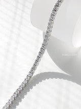 7,12 karat tdw tidløst 3,5 mm diamant tennisarmbånd