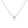 Lab Grown Diamond Clover Necklace in Rose Gold
