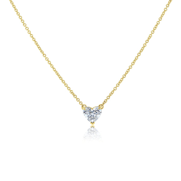 Lab Grown Diamond Clover Necklace in Yellow Gold